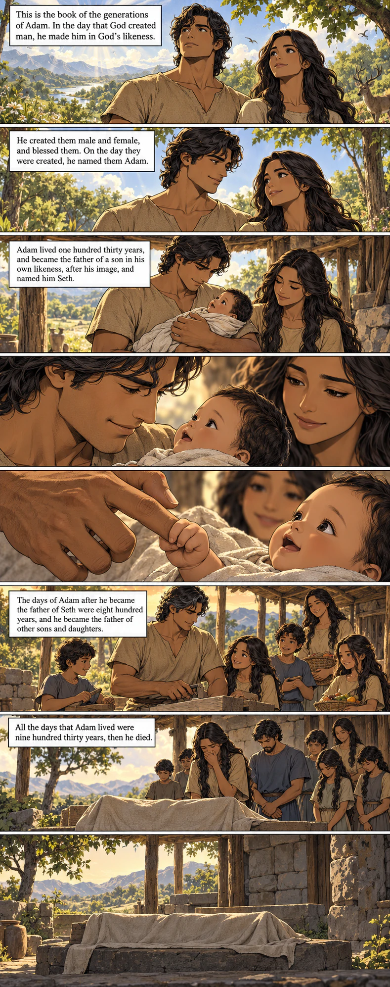 Genesis 5, illustrated section 1 of 7