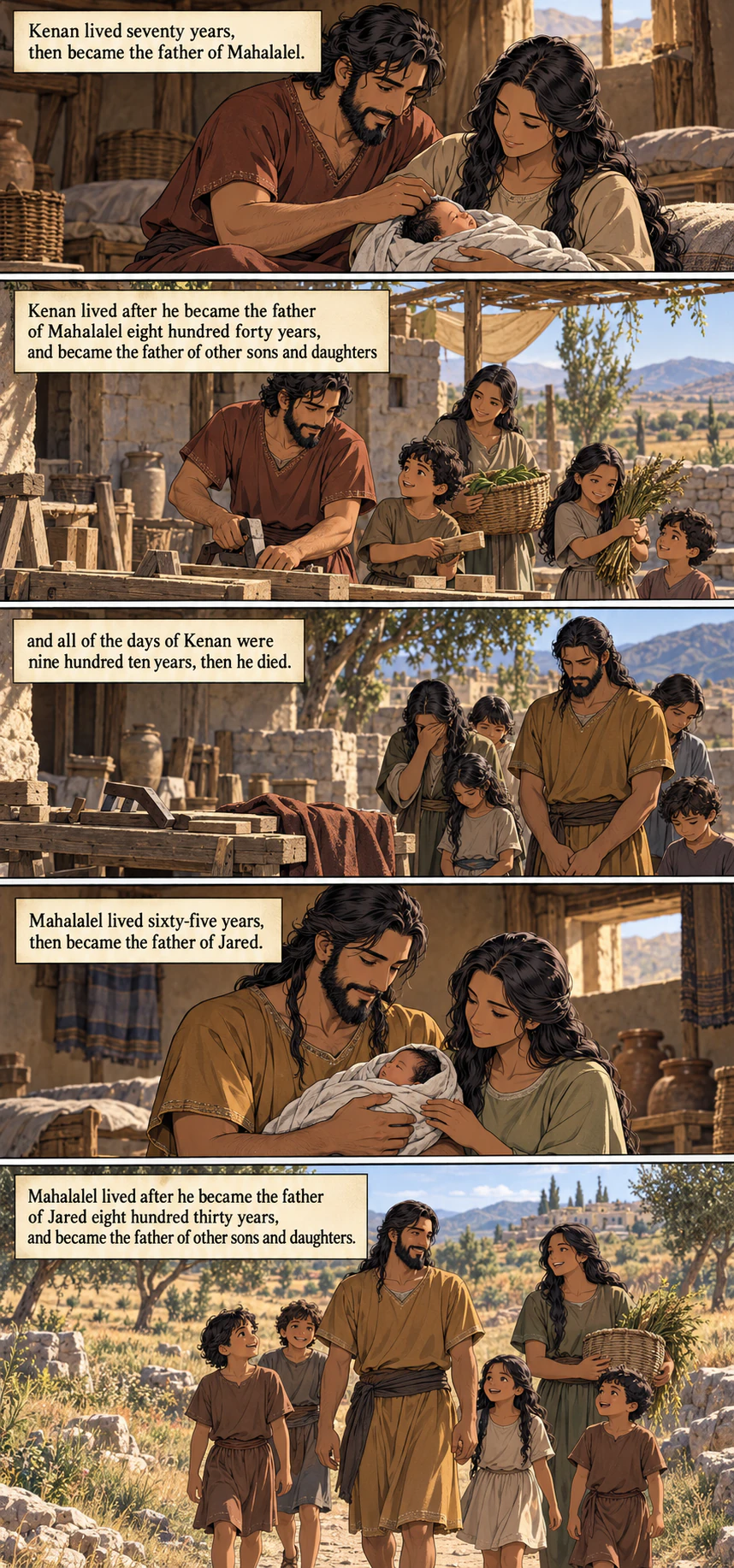 Genesis 5, illustrated section 3 of 7